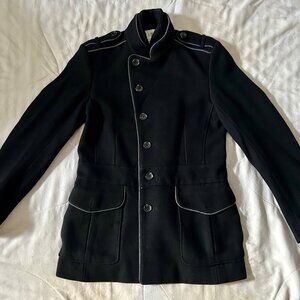 Men's Reiss Small, Black Jacket with Gray trimming - Used